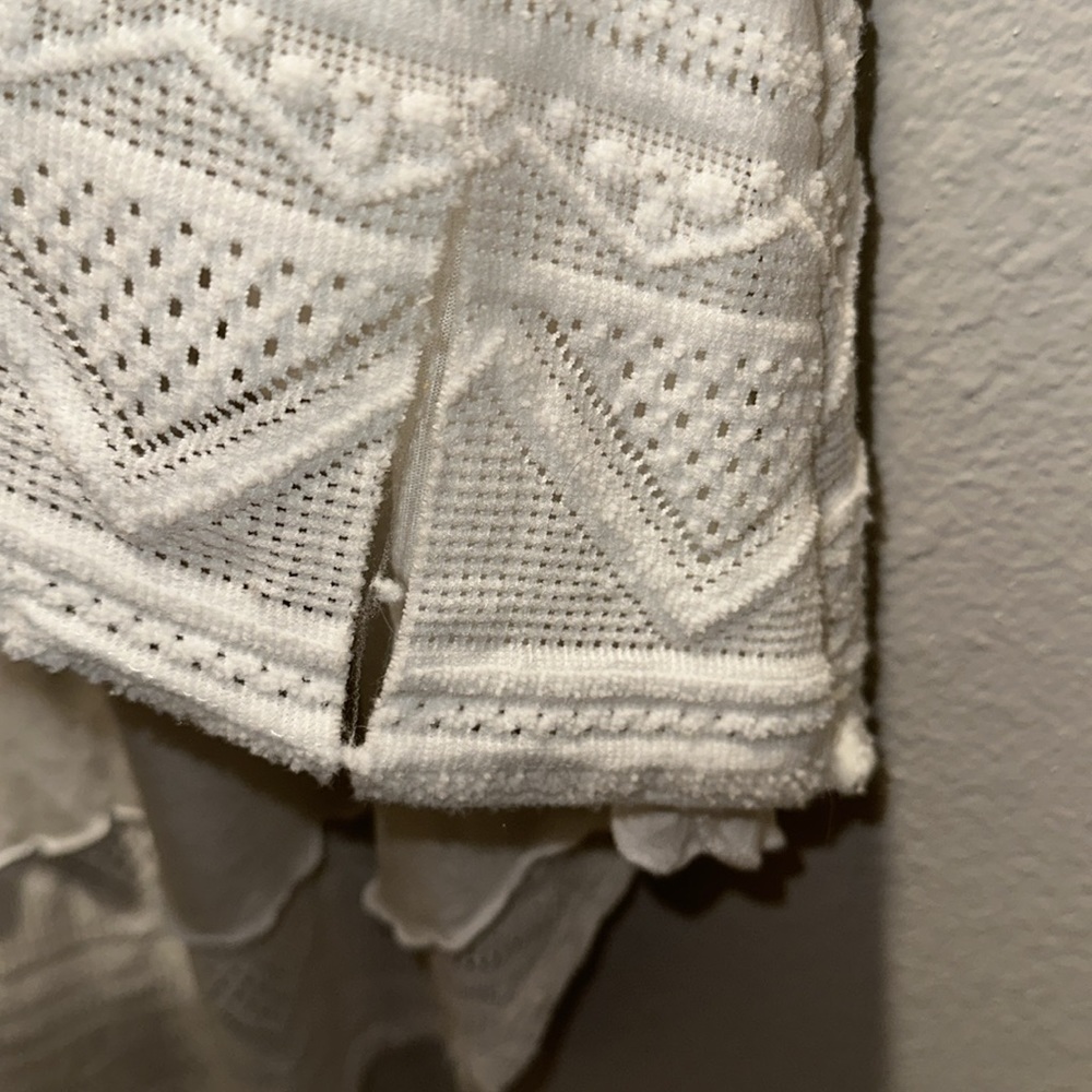 Jen’s Pirate Booty Free People *Maverick* white Aztec hi low tank tunic top M - Picture 9 of 11